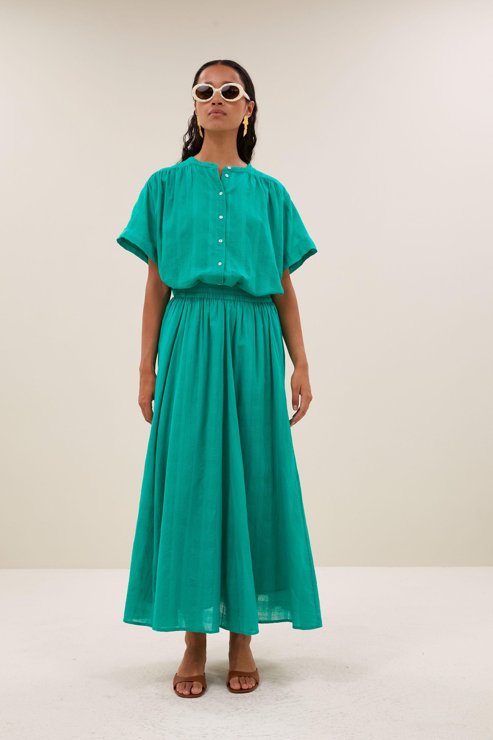 By-Bar Ruby Dobby Skirt Lucky Green Rock grün